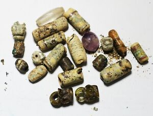 Zurqieh As21053 Ancient Roman Lot Of Beads Mostly Glass 100 300 A D