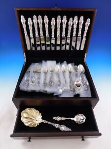 Lily By Whiting Sterling Silver Flatware Set For 12 Service 62 Pieces