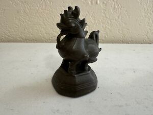 Vintage Antique Southeast Asian Bronze Mythical Beast Opium Weight 327g