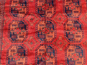 9x12 Antique Oriental Rug Handmade Handknotted Big Vintage Heriz Tribal Red Blue