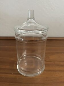 Vintage Apothecary Jar With Lid Clear Glass