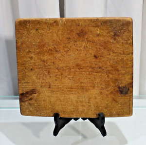 Antique Primitive Early America Wood Cutting Bread Board 9 X 8 