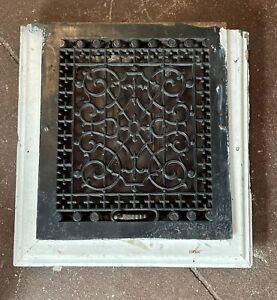 Antique Cast Iron Floor Register Heat Grate Fits 11 1 2 X 10 