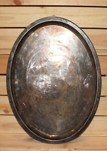 Antique Silver Plated Brass Serving Tray