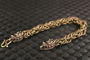 Chinese Bronze Dragon Bracelet Collectable Girl Boy Friend Noble Gift