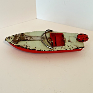 Vintage 1950 S Unknown 6 5 Speed Boat Metal Tin Toy Aristo Craft Torpedo