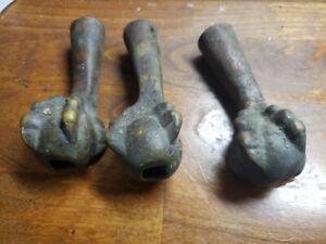 Vintage Lot Of 3 Brass Claw Ball Eagle Feet Foot Legs