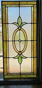 Antique Stained Leaded Glass Window Ribbed Glass 1 Jewel Coal Mine Area Pa