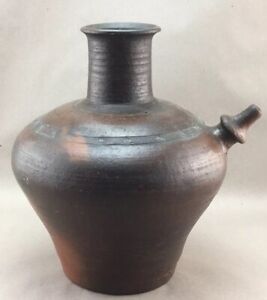Large Southeast Asian Earthenware Kendi Water Pot Spouted Vessel