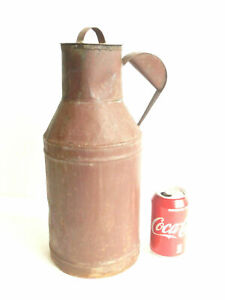 Antique Vintage Galvanized Milk Churn Pail French Style Jug 1 32 Gallons Rustic
