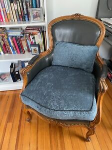 Two Vintage French Bergere Chairs