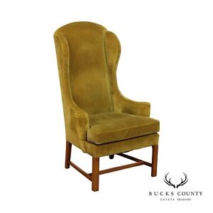 Chippendale Style Tall Back Wing Chair