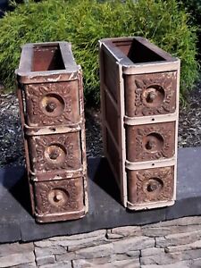 6 Vintage Antique Singer Treadle Sewing Machine Wood Wooden Cabinet Box Drawers