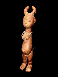 African Tribal Art Wooden Carved Statue Tribal Wood Igbo Altar Figure 6534