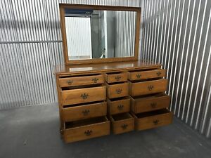 Solid Kling Maple Chest Of Drawers With Vanity Mirror