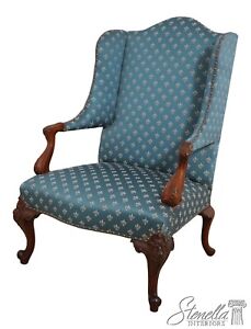 62484ec Fine Quality Vintage Georgian Mahogany Winged Chair