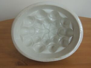 Antique Wedgwood White Ironstone Pudding Mold Cathedral Dome Primitive Kitchen
