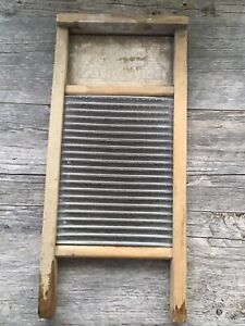 Antique 16 5 8 Tall National Washboard Co No 9 Capitol Line Clothes Washboard