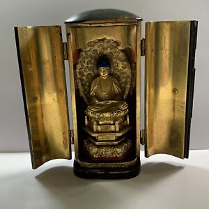 Antique Japanese Traveling Shrine Buddha