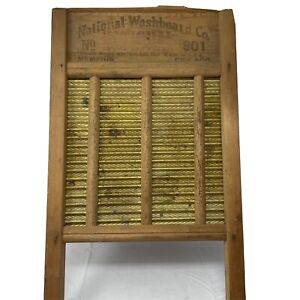 Vintage Antique National Washboard Co The Brass King No 801 Old Wash Board