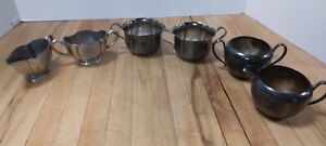 Lot 2 Of Vintage Silver Platted Cream And Sugar Pots