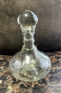 Rare Green Tint Antique Glass Fly Catcher European Wasp Trap On Feet