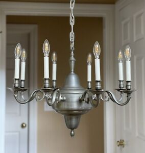 Virginia Metalcrafters Colonial Williamsburg Governors Palace Chandelier Pewter