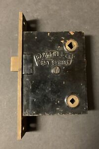 Antique Sargent Co Easy Spring Mortise Door Lock With Brass Face Plate