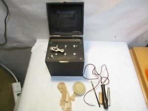 Vintage D J Mahler Electrical Quack Medical Device W Case To Remove Warts Moles