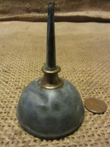 Vintage Metal Brass Oiler Oil Can Antique Tractor Farm Auto Gas 8953
