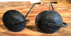 Pair Vintage Wrought Iron Sconce Blacksmith Candle Holders Gothic Rustic