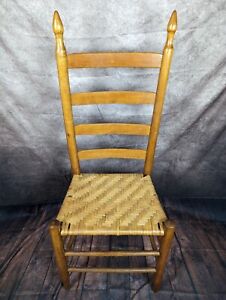 19th Century Maple Shaker Ladderback Side Chair