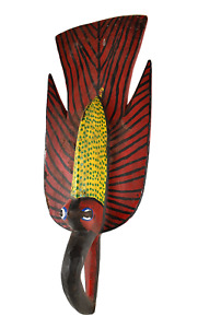 Bozo Colorful Wood Bird Mask Headdress Mali