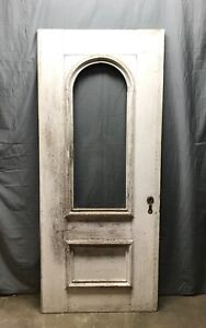 1 Antique Exterior 1880 S 34x80 Vintage Arched Glass Entryway Door Old 932 22b