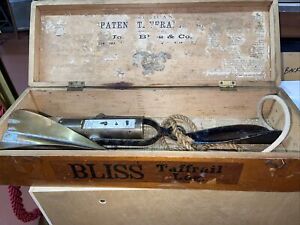 Rare Early American John Bliss Taffrail Log W Original Spinner Bronze Brass