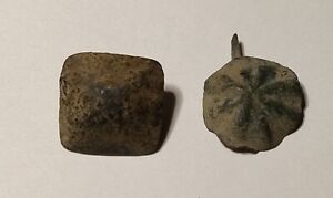 Antique Ancient Bronze Buttons Rivets 