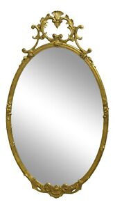 32958ec Friedman Brothers Gold Gilt Oval Decorator Mirror