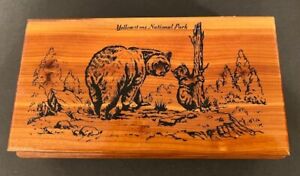 Bear Design Yellowstone National Park Cedar Chest Jewelry Box