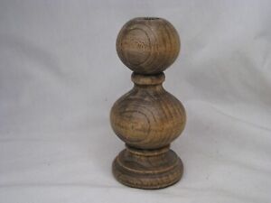 Vintage Turned Wooden Salvaged Spacer Post Finial Wood Accent Part