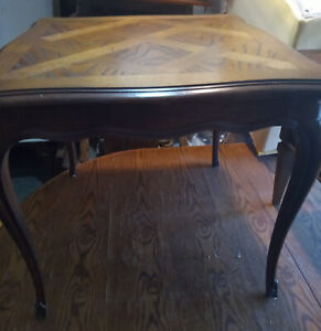 Mid Century Oak Inlaid Top Henredon Side Table End Table Et79 