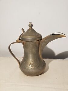 Islamic Antique Saudia Arabia Dallah Coffee Pot Alassaf Brass Bedouin Hail