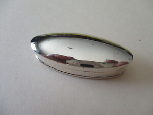 Sterling Silver Long Oval Shape Pill Box 2 Inches Long 7 8 Wide 13 8 Grams