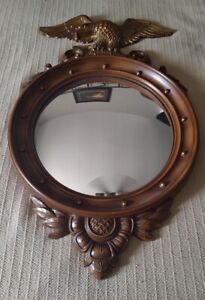 Vintage Syroco Mirror Eagle 4010 Large Round Convex Mirror 28 Inch