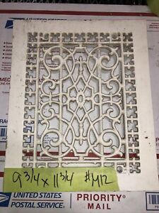 Vintage Antique Cast Iron Heat Vent Grate Wall Register 13 3 4 X 10 5 8 M10