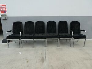 6 Dillingham Milo Baughman Chrome Steel Dining Chairs