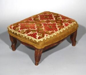 Antique French Country Footstool Louis Xv Style