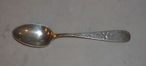 Antique Tablespoon Spoon Sterling Silver F Monogram Decorated Henry A Schroeder