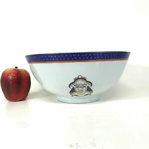 Vintage Chinese Style Armorial Porcelain Bowl