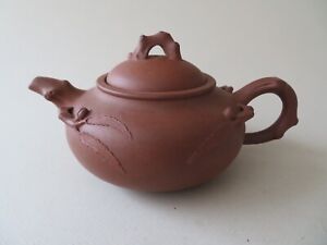 Old Chinese Yixing Zisha Yi Xing Teapot With Crabstock Handle Etc