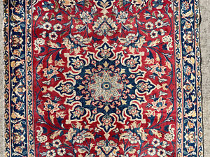 5x10 Antique Oriental Rug Hand Knotted Red Blue Vintage Handmade Colorful 6x9 Ft